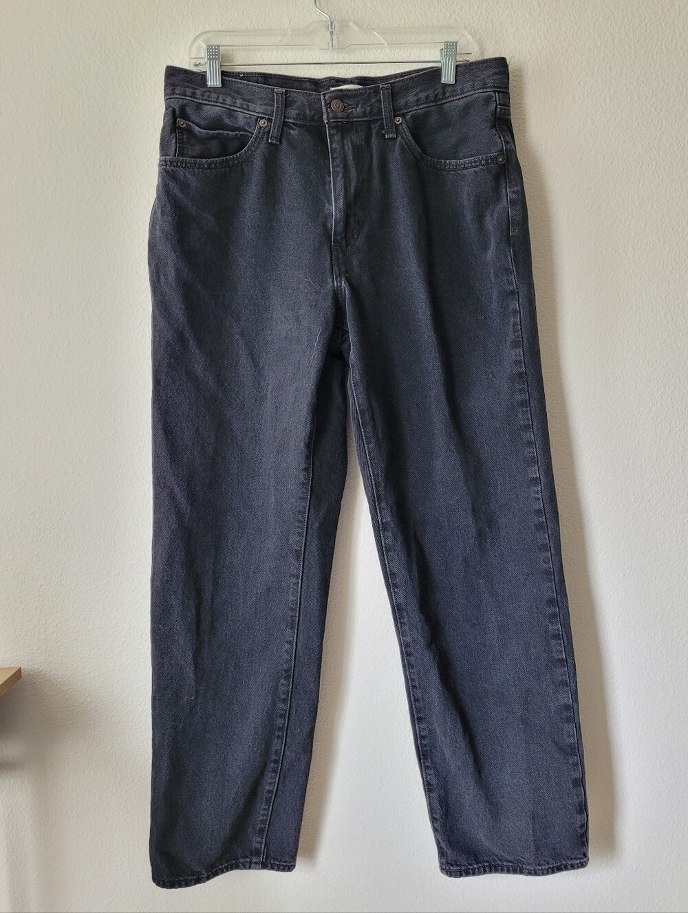 Levis 94 Baggy 31 Black Denim Jeans Wide Leg